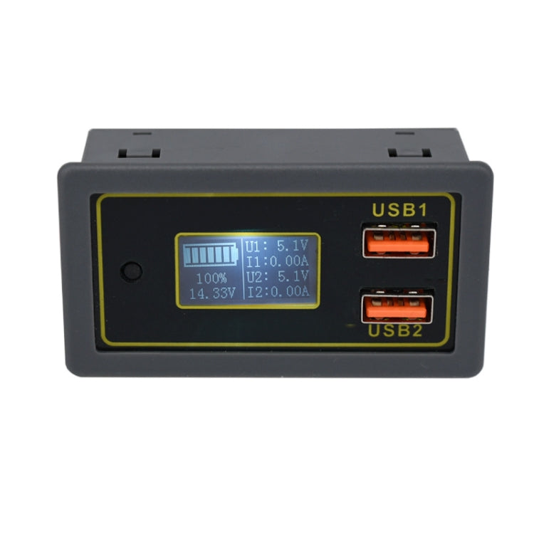 Car DC Voltage Electricity Table 12/24V Battery Lead-Acid Battery Turn 5V USB Fast Charge Display - Clocks & Car Meters by buy2fix | Online Shopping UK | buy2fix