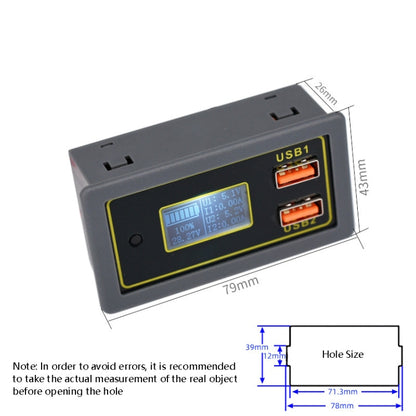 Car DC Voltage Electricity Table 12/24V Battery Lead-Acid Battery Turn 5V USB Fast Charge Display - Clocks & Car Meters by buy2fix | Online Shopping UK | buy2fix