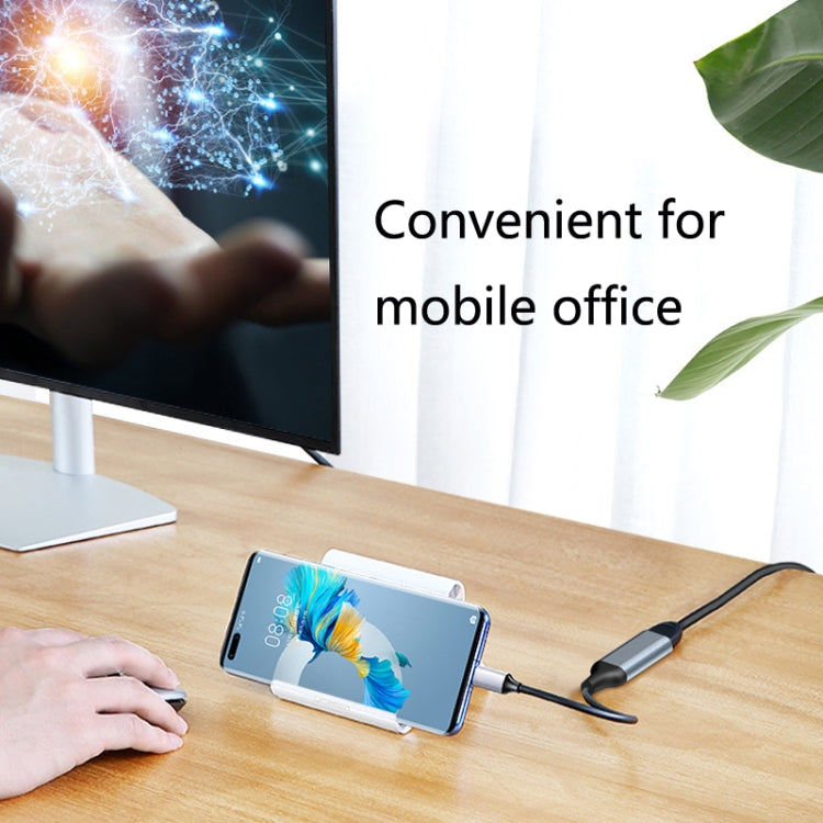 HW-TC01A USB 3.1 Type-C To HDMI Adapter Cable For Computer Phone Projectior(Black) by buy2fix