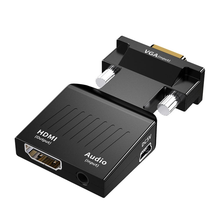 HW-2217 VGA to HDMI Converter With Audio Computer Host to HD Converter(Black) by buy2fix