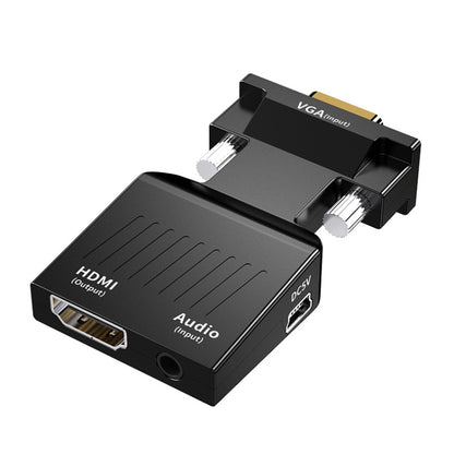 HW-2217 VGA to HDMI Converter With Audio Computer Host to HD Converter(Black) by buy2fix