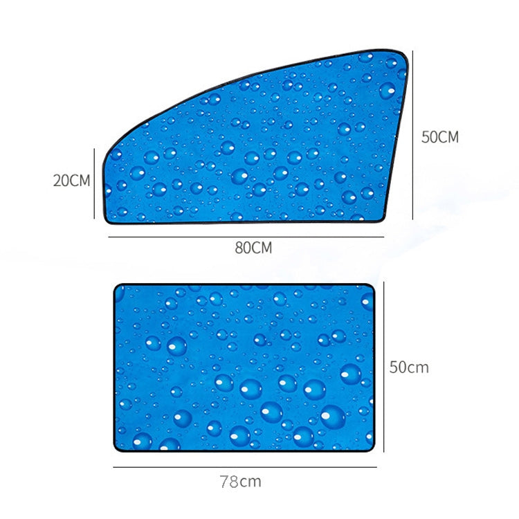 R-2938 Single-Layer Sun Protection Magnetic Car Curtain Vehicle Water Drop Sunshade(Blue Right) by buy2fix
