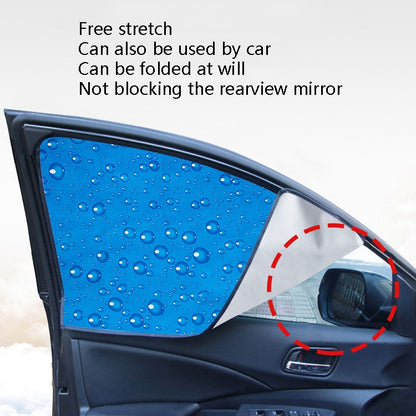R-2938 Single-Layer Sun Protection Magnetic Car Curtain Vehicle Water Drop Sunshade(Blue Right) by buy2fix
