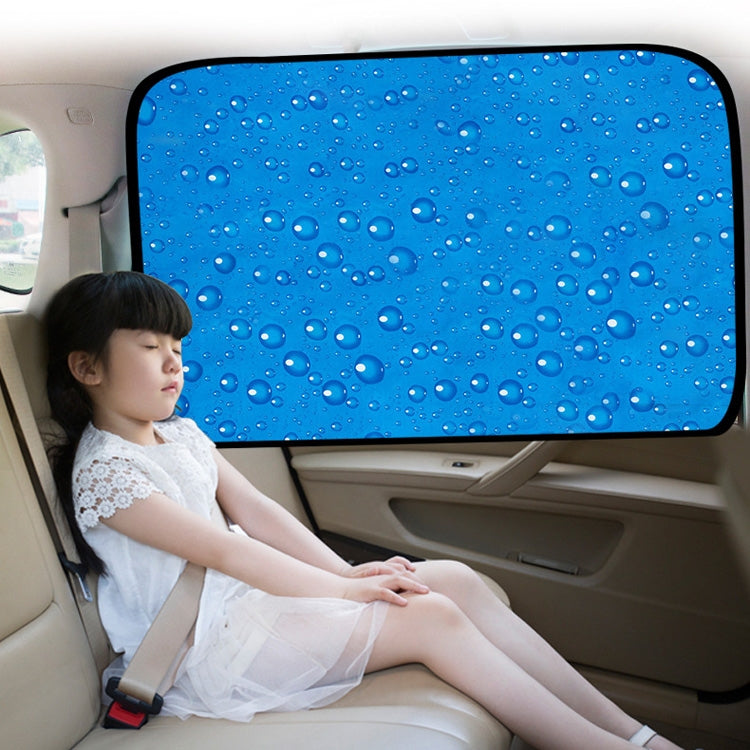 R-2938 Single-Layer Sun Protection Magnetic Car Curtain Vehicle Water Drop Sunshade(Blue Right) by buy2fix