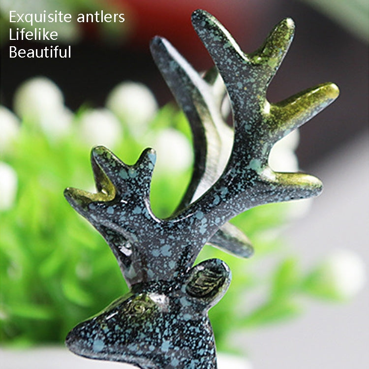 2 Pairs R-8820 Car Ornaments Car Home Safe Deer Decorations(Bronze Blue) by buy2fix