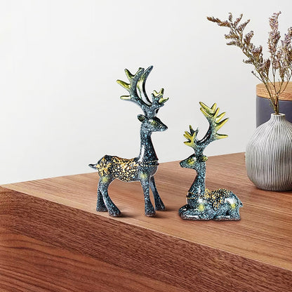 2 Pairs R-8820 Car Ornaments Car Home Safe Deer Decorations(Silver) by buy2fix