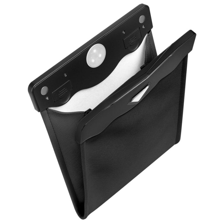 Car Trash Can Storage Bag Hanging Paste With LED Light Garbage Bag(Small (Black)) by buy2fix