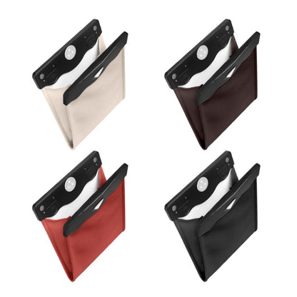 Car Trash Can Storage Bag Hanging Paste With LED Light Garbage Bag(Small (Red)) by buy2fix