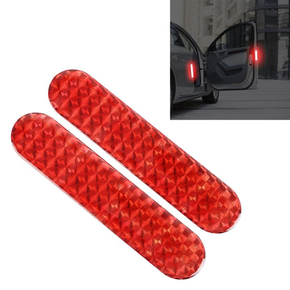 2 PCS High-brightness Laser Reflective Strip Warning Tape Decal Car Reflective Stickers Safety Mark(Red) by buy2fix