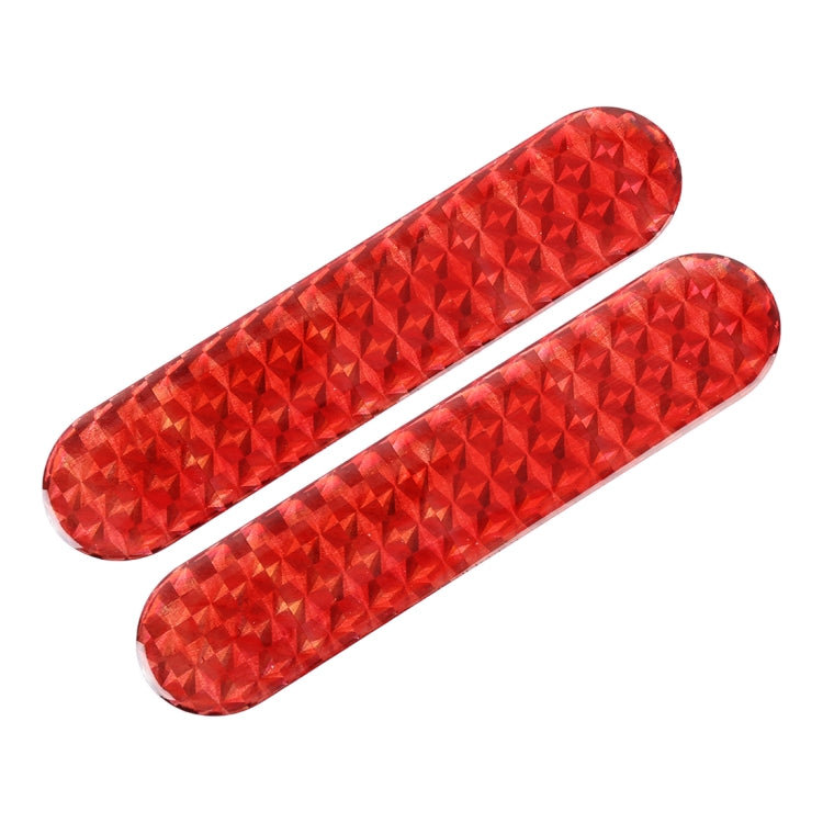 2 PCS High-brightness Laser Reflective Strip Warning Tape Decal Car Reflective Stickers Safety Mark(Red) by buy2fix