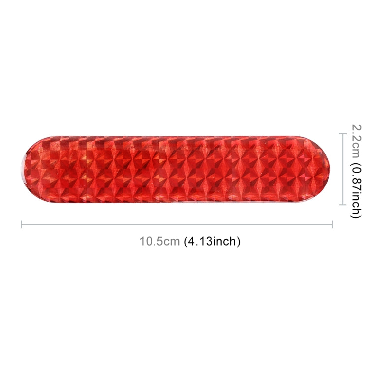 2 PCS High-brightness Laser Reflective Strip Warning Tape Decal Car Reflective Stickers Safety Mark(Red) by buy2fix