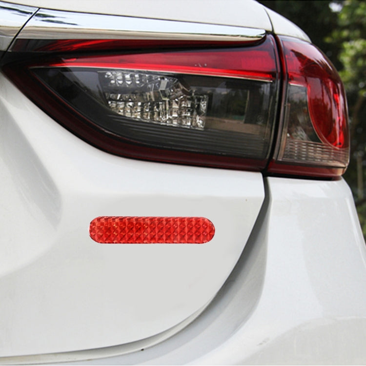 2 PCS High-brightness Laser Reflective Strip Warning Tape Decal Car Reflective Stickers Safety Mark(Red) by buy2fix