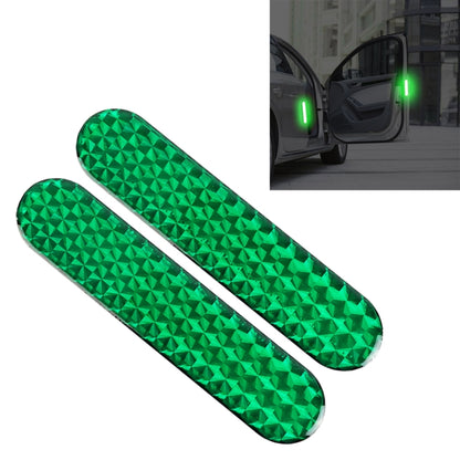 2 PCS High-brightness Laser Reflective Strip Warning Tape Decal Car Reflective Stickers Safety Mark(Green) by buy2fix