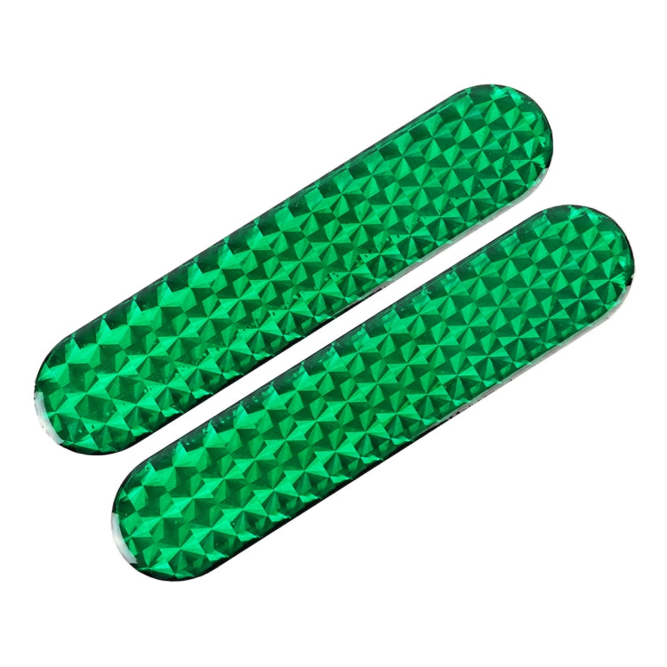 2 PCS High-brightness Laser Reflective Strip Warning Tape Decal Car Reflective Stickers Safety Mark(Green) by buy2fix