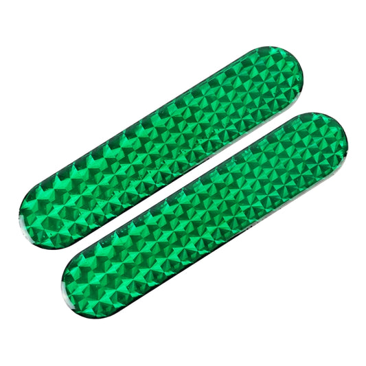 2 PCS High-brightness Laser Reflective Strip Warning Tape Decal Car Reflective Stickers Safety Mark(Green) by buy2fix