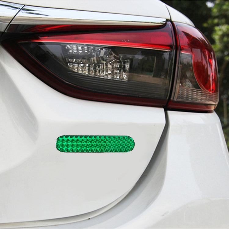 2 PCS High-brightness Laser Reflective Strip Warning Tape Decal Car Reflective Stickers Safety Mark(Green) by buy2fix