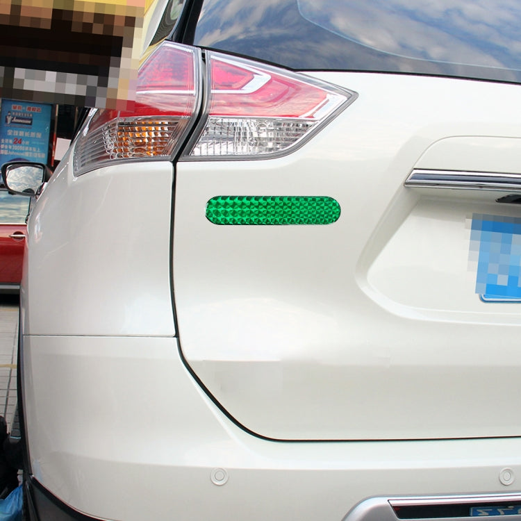 2 PCS High-brightness Laser Reflective Strip Warning Tape Decal Car Reflective Stickers Safety Mark(Green) by buy2fix