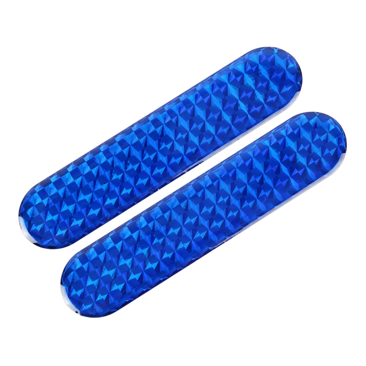 2 PCS High-brightness Laser Reflective Strip Warning Tape Decal Car Reflective Stickers Safety Mark(Blue) by buy2fix