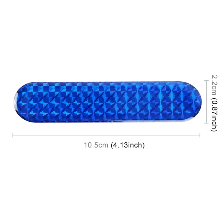 2 PCS High-brightness Laser Reflective Strip Warning Tape Decal Car Reflective Stickers Safety Mark(Blue) by buy2fix