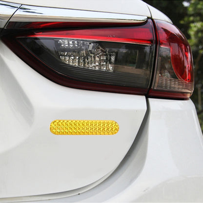 2 PCS High-brightness Laser Reflective Strip Warning Tape Decal Car Reflective Stickers Safety Mark(Yellow) by buy2fix