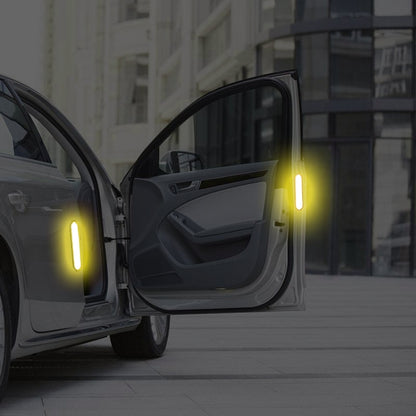 2 PCS High-brightness Laser Reflective Strip Warning Tape Decal Car Reflective Stickers Safety Mark(Yellow) by buy2fix