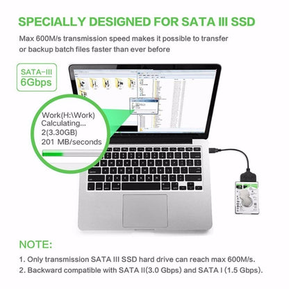 2.5-Inch USB To SATA Hard Drive Transfer SSD Hard Disk Play Passenger Cloud Data Cable by buy2fix