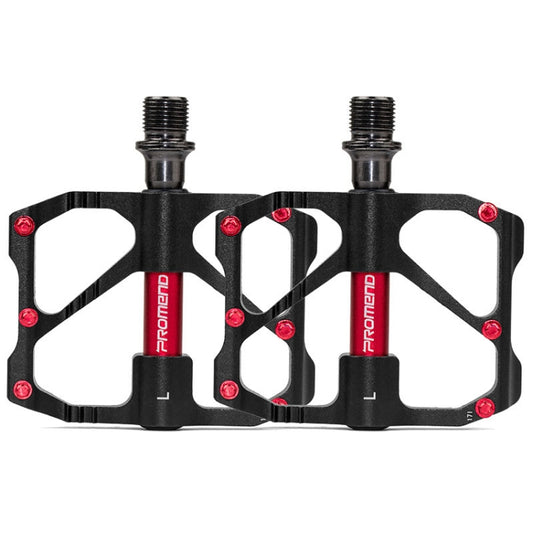 1 Pair PROMEND Mountain Bike Road Bike Bicycle Aluminum Pedals(PD-R87 Black) - Pedals by PROMEND | Online Shopping UK | buy2fix