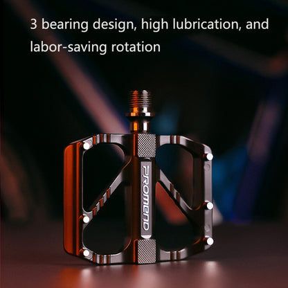 PD-R27 1 Pair PROMEND Bicycle Pedal Road Bike Aluminum Alloy Bearing Quick Release Folding Pedal by PROMEND