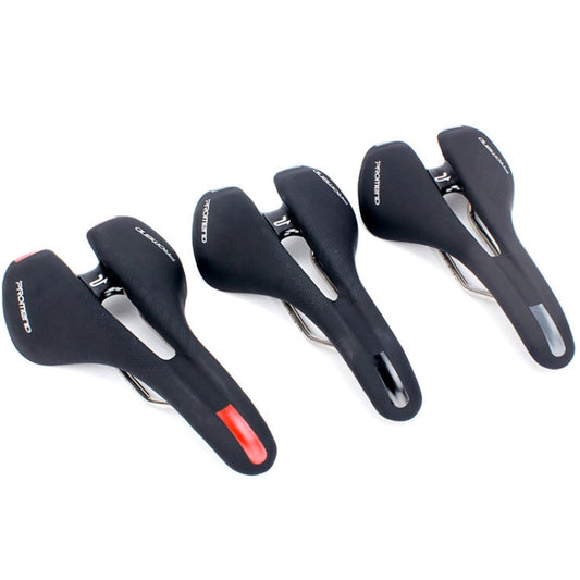 PROMEND SD-575 Cycling Comfortable Microfiber Leather Hollow Cushion(Black Red) - Bicycle Saddle by PROMEND | Online Shopping UK | buy2fix