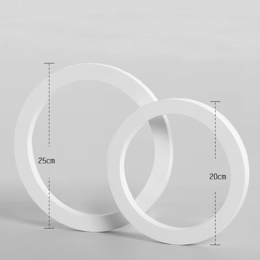 Dual Circular Rings Solid Wood Geometric Polygon Camera Props Creative Photography Ornaments - Wooden Props by buy2fix | Online Shopping UK | buy2fix