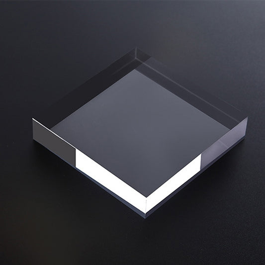Square 12x12x1.5cm Transparent Acrylic Geometric Photo Props Photography Background Plate Ornaments - Acrylic Props by buy2fix | Online Shopping UK | buy2fix