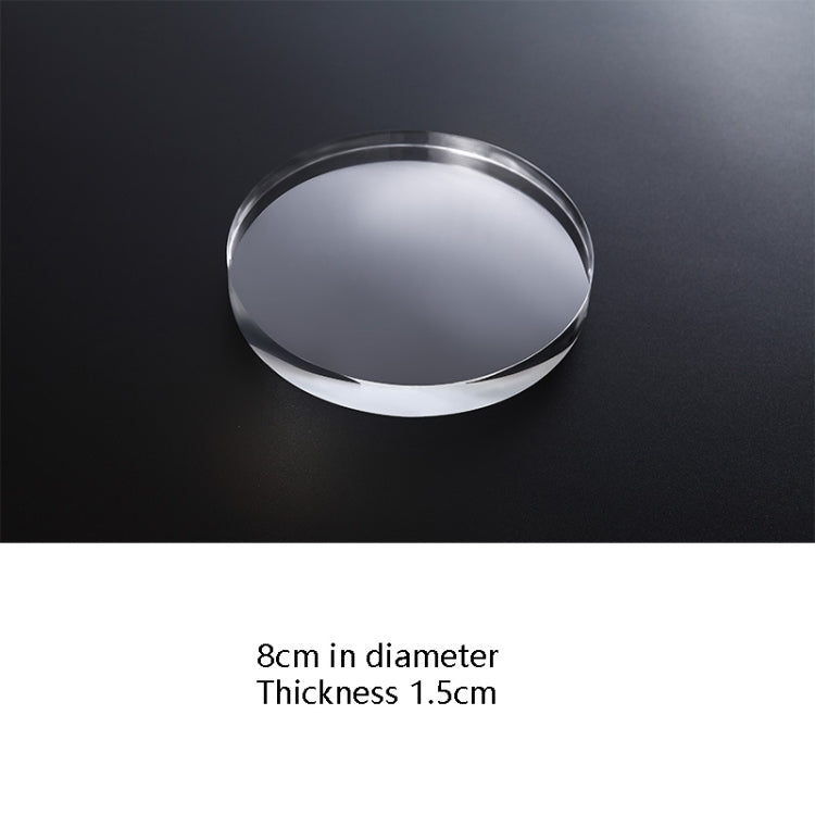 2 PCS Round 8x1.5cm Transparent Acrylic Geometric Photo Props Photography Background Plate Ornaments - Acrylic Props by buy2fix | Online Shopping UK | buy2fix