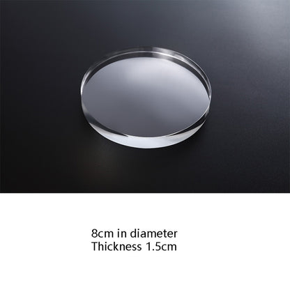 2 PCS Round 8x1.5cm Transparent Acrylic Geometric Photo Props Photography Background Plate Ornaments - Acrylic Props by buy2fix | Online Shopping UK | buy2fix