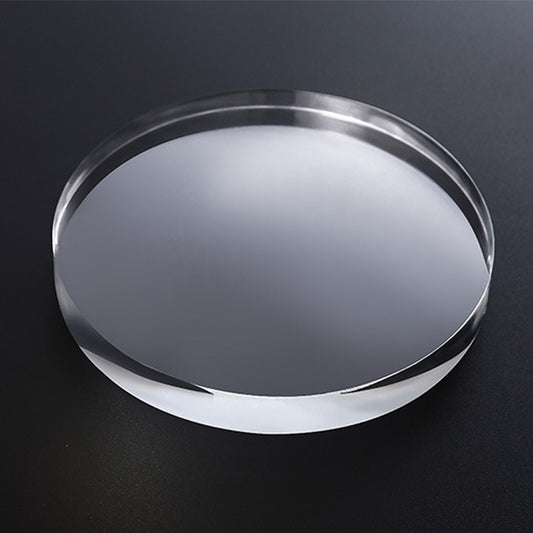 Round 12x1.5cm Transparent Acrylic Geometric Photo Props Photography Background Plate Ornaments - Acrylic Props by buy2fix | Online Shopping UK | buy2fix