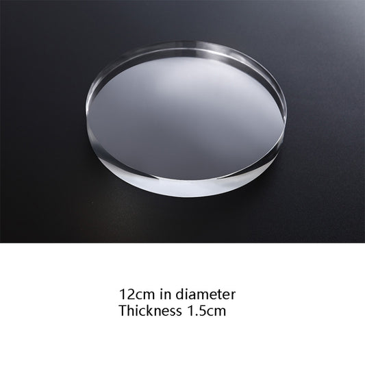 Round 12x1.5cm Transparent Acrylic Geometric Photo Props Photography Background Plate Ornaments - Acrylic Props by buy2fix | Online Shopping UK | buy2fix