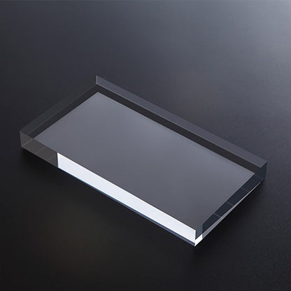 Rectangular 15x8x1.5cm Transparent Acrylic Geometric Photo Props Photography Background Plate Ornaments - Acrylic Props by buy2fix | Online Shopping UK | buy2fix