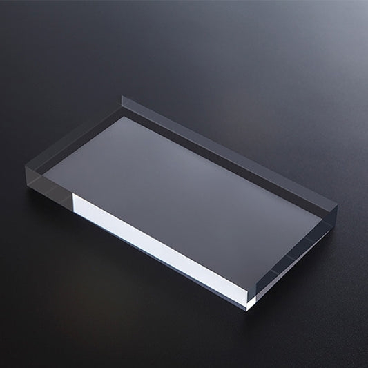 Rectangular 15x8x1.5cm Transparent Acrylic Geometric Photo Props Photography Background Plate Ornaments - Acrylic Props by buy2fix | Online Shopping UK | buy2fix