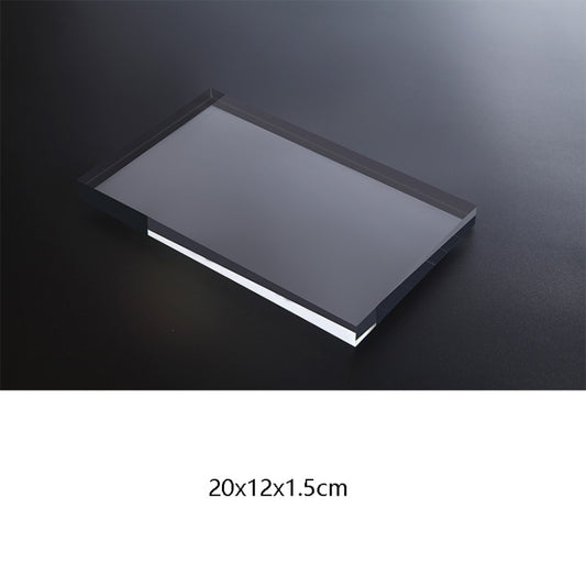 Rectangular 20x12x1.5cm Transparent Acrylic Geometric Photo Props Photography Background Plate Ornaments - Acrylic Props by buy2fix | Online Shopping UK | buy2fix