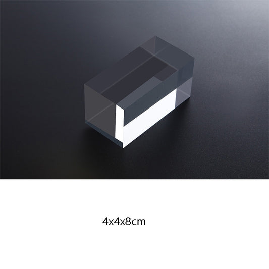 2 PCS Cube 4x4x8cm Transparent Acrylic Geometric Photo Props Photography Background Plate Ornaments - Acrylic Props by buy2fix | Online Shopping UK | buy2fix