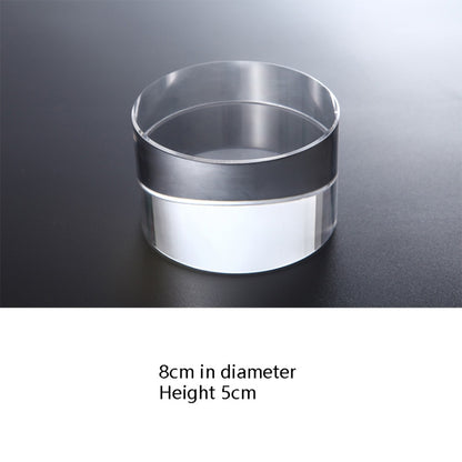 Cylinder 8x5cm Transparent Acrylic Geometric Photo Props Photography Background Plate Ornaments - Acrylic Props by buy2fix | Online Shopping UK | buy2fix