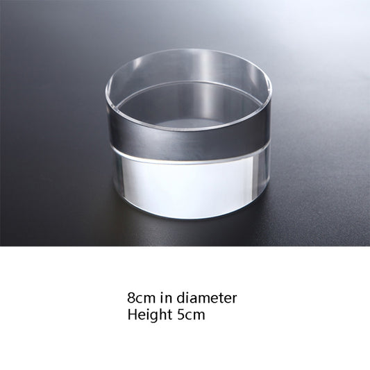 Cylinder 8x5cm Transparent Acrylic Geometric Photo Props Photography Background Plate Ornaments - Acrylic Props by buy2fix | Online Shopping UK | buy2fix