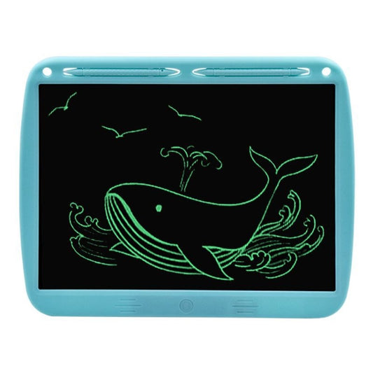 15inch Charging Tablet Doodle Message Double Writing Board LCD Children Drawing Board, Specification: Monochrome Lines (Blue) by buy2fix