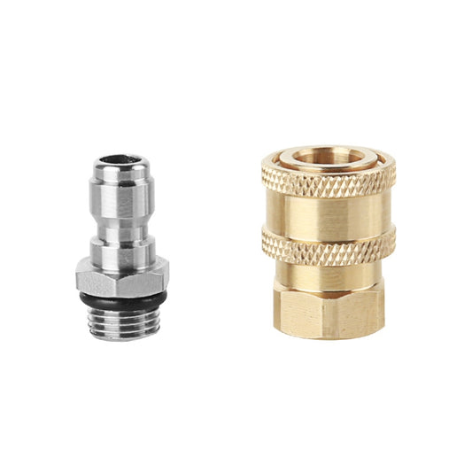 2 Sets High Pressure Spray Head Fast Insertion 1/4 Quick Pure Copper Joint(Internal M14 Female+Outer M14 Flat Femal) - Car Washer & Accessories by buy2fix | Online Shopping UK | buy2fix