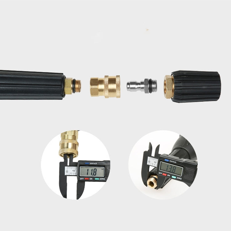 2 Sets High Pressure Spray Head Fast Insertion 1/4 Quick Pure Copper Joint(Internal M14 Female+Outer M14 Flat Femal) - Car Washer & Accessories by buy2fix | Online Shopping UK | buy2fix