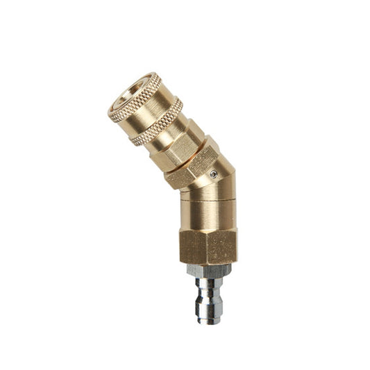 Car Wash Machine With High Pressure Air Conditioning Cleaning Nozzle 1/4 Copper Rotary Bending Joint 360 Degree Rotation Universal Fast Plug(1/4 Universal Corner Fast Plug) - Car Washer & Accessories by buy2fix | Online Shopping UK | buy2fix