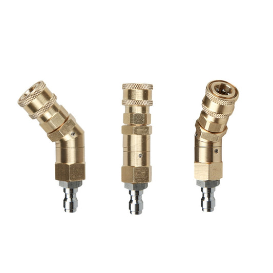 Car Wash Machine With High Pressure Air Conditioning Cleaning Nozzle 1/4 Copper Rotary Bending Joint 360 Degree Rotation Universal Fast Plug(1/4 Universal Corner Fast Plug) - Car Washer & Accessories by buy2fix | Online Shopping UK | buy2fix