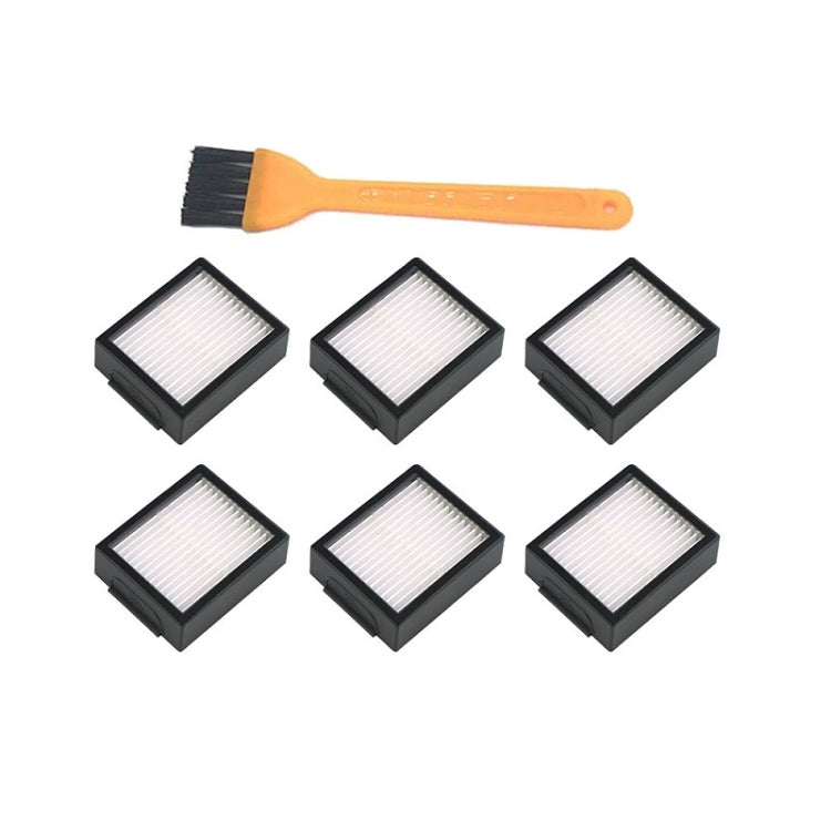 Sweeping Robot Hypa Filter For iRobot I7 I7+ E5 E6(6 Filters + Brush) - For iRobot Accessories by buy2fix | Online Shopping UK | buy2fix