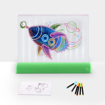3D Painting Fluorescent Plate LED Shining Puzzle Children Graffiti Panel Handwritten Message Board(Green) -  by buy2fix | Online Shopping UK | buy2fix