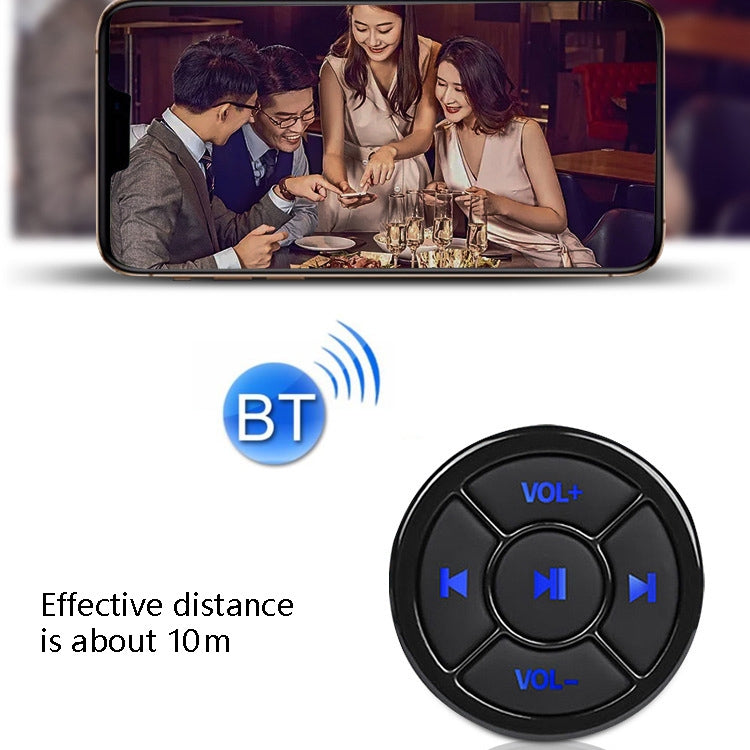 Car Mobile Phone Remote Control Bluetooth Wireless Multimedia Button Remote Control Music Playback Selfie, Colour: Black - Bluetooth Car Kits by buy2fix | Online Shopping UK | buy2fix
