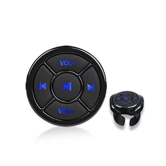 Car Mobile Phone Remote Control Bluetooth Wireless Multimedia Button Remote Control Music Playback Selfie, Colour: Black With Buckle - Bluetooth Car Kits by buy2fix | Online Shopping UK | buy2fix
